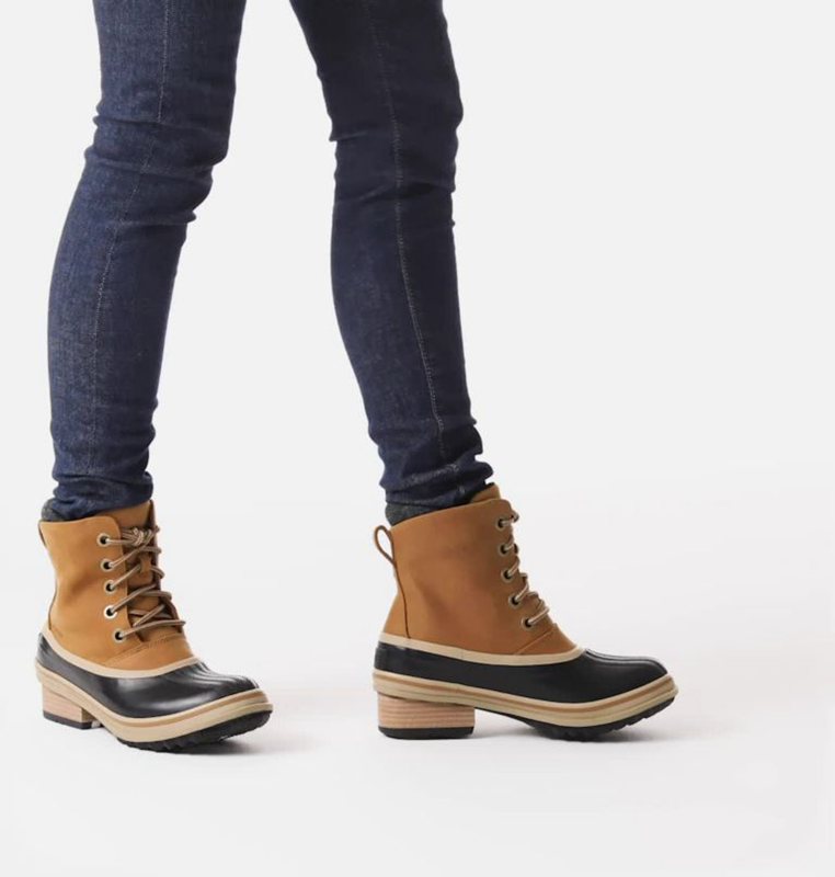 Sorel Dam Gummistövlar Brun/Svarta - Slimpack™ Iii Lace Duck Mid - ZCA-862501